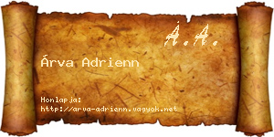 Árva Adrienn névjegykártya